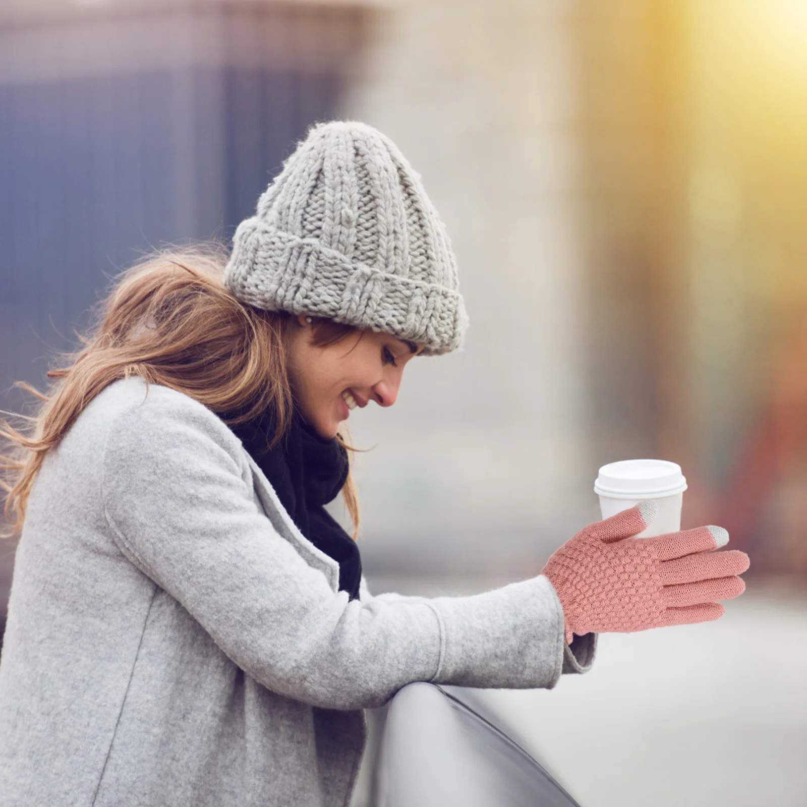 2Pairs لمس الشتاء الدافئة قفازات النساء يندبروف الحرارية الرياضة في الهواء الطلق ركوب التزلج المشي لمسافات طويلة التخييم قفازات #1