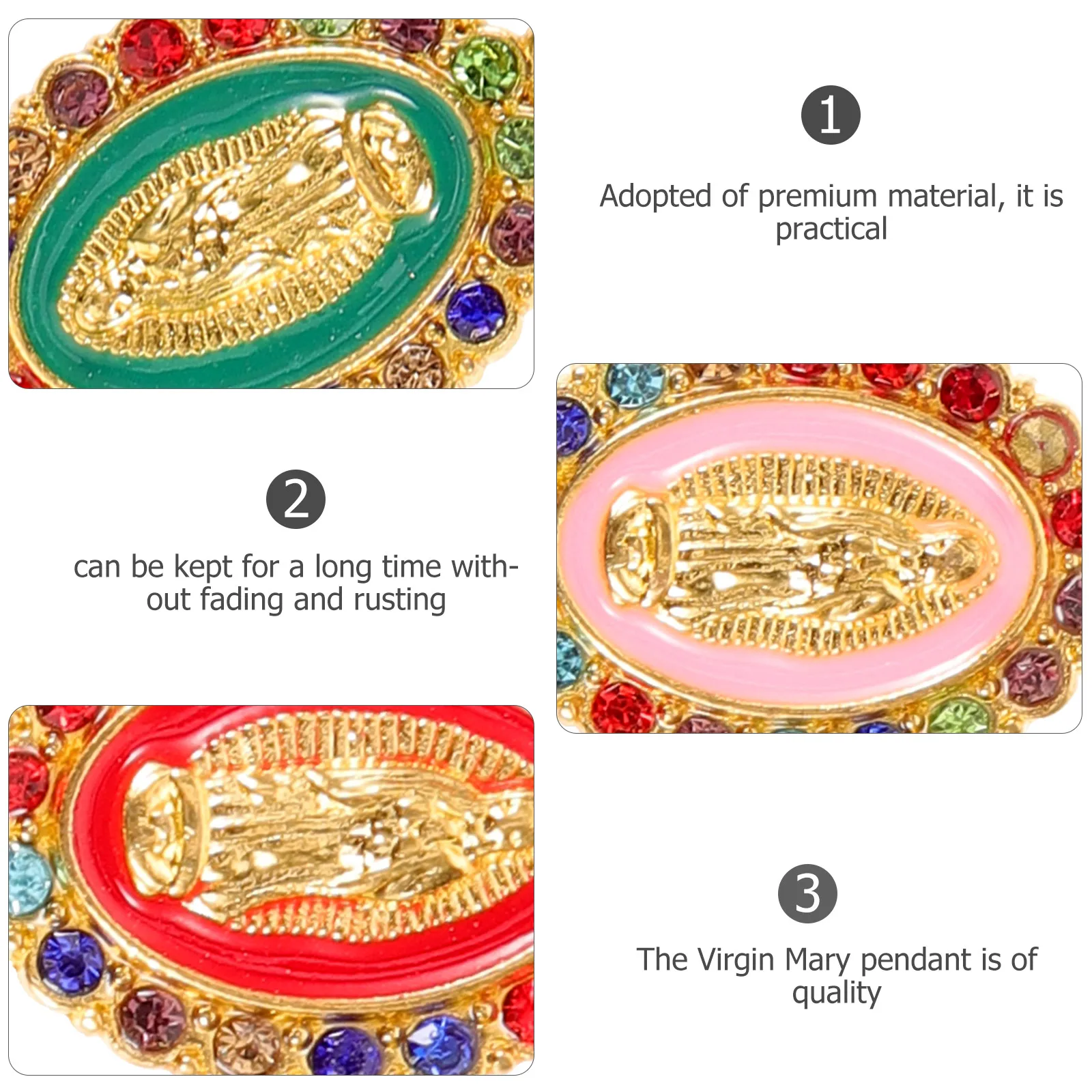 

24Pcs Alloy Virgin Mary Charms DIY Pendant Connectors for Jewelry Making Crafts Necklaces Bracelets Earrings Handmade Decor