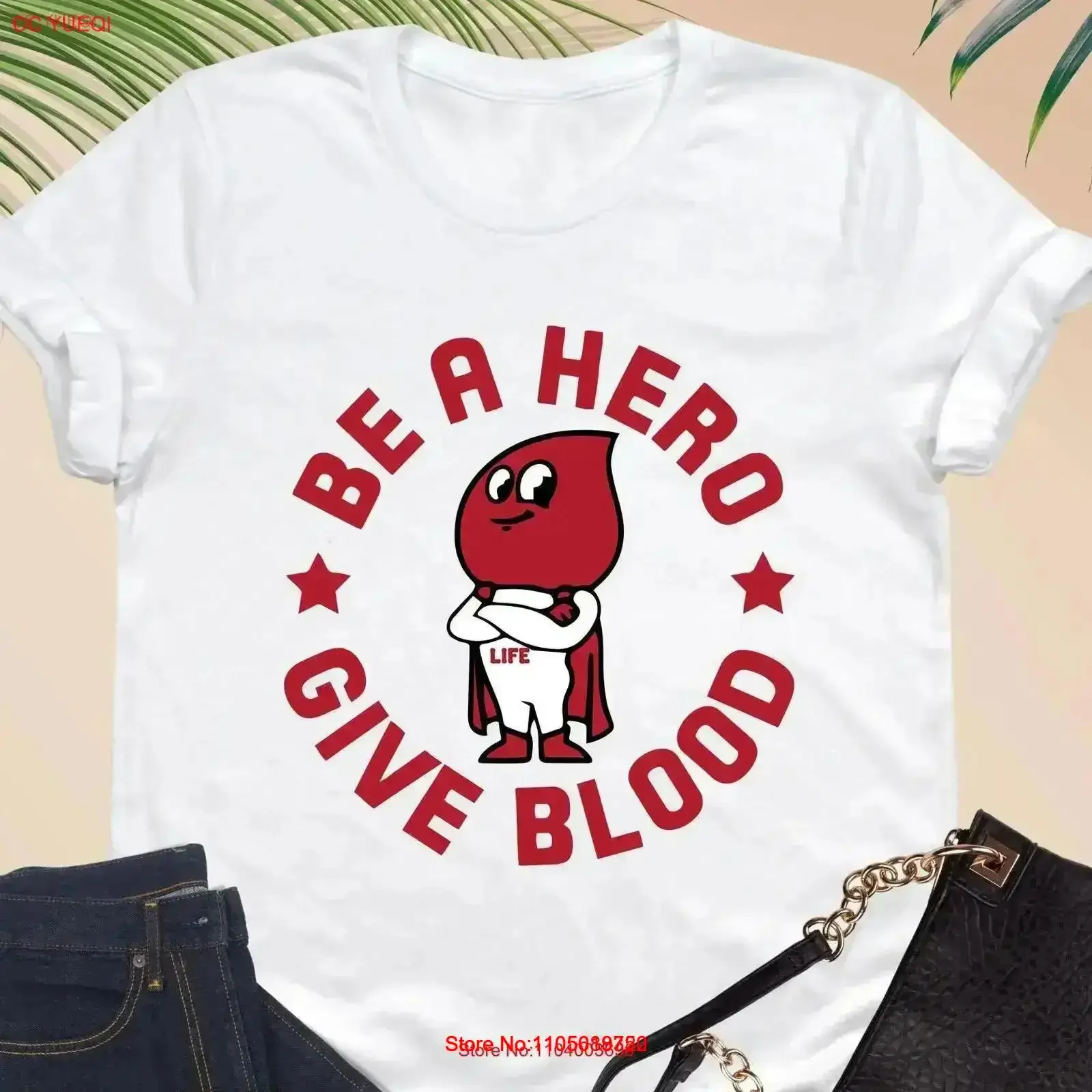 Be a Hero Give Blood Donor T-Shirt PhlebotomisT Donation Phlebotomy Nurse Awareness Donate Vintage Washed Fashion Homme Soft