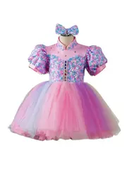 Children Ballroom Clothing Sequined Modern Dance Tutu Dress Pink Ballet Princess Dress Girls Jazz Dance Dresses For Prom