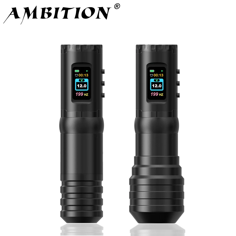 

Ambition Flash Wireless Tattoo Pen Machine Profesional Battery Capacity 2400mAh Brushless Motor Stroke 3.5mm for Body Art