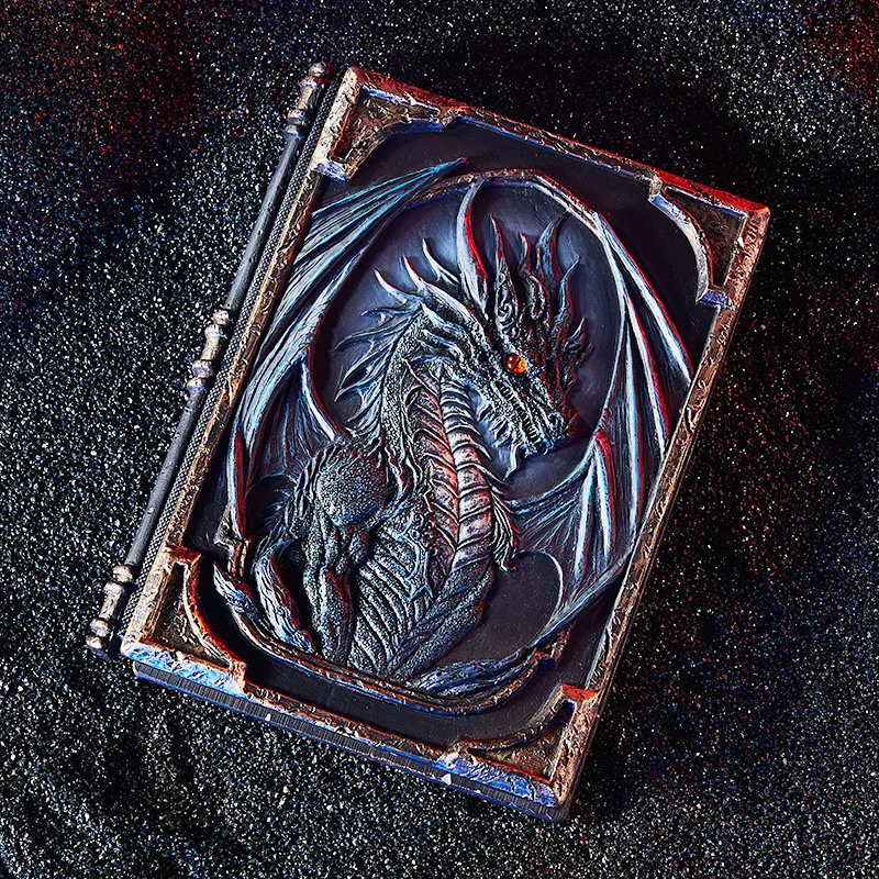 A5 Size Creative  Handmade 3D Relif Embossed Dragon Notebook Magic Diary  Loose Leaf Notebook Hand Account Book