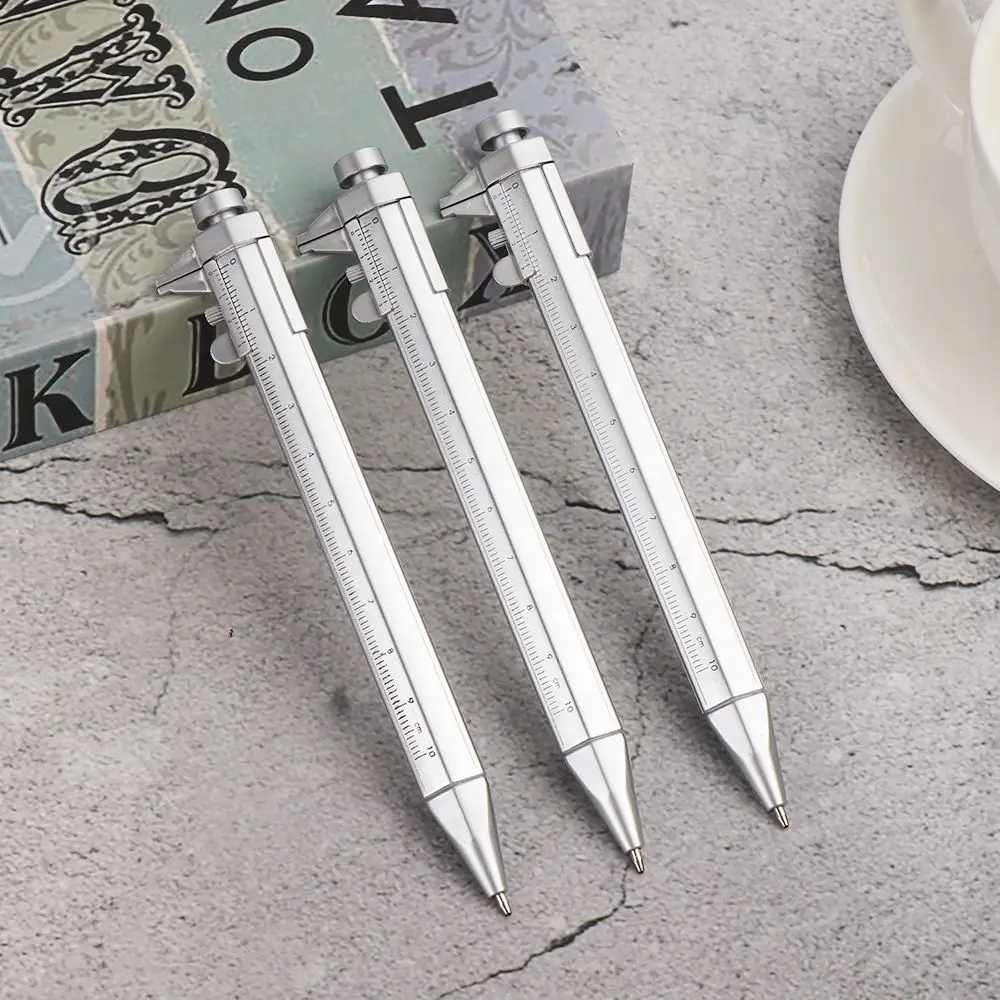 Writing Instrument Unisex Multifunctional Rotating Scale Ruler Ballpoint Vernier Calipers Pen Write Tool