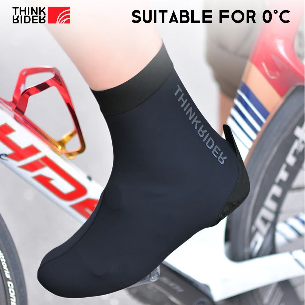 ThinkRider Cycling Shoe Cover Winter Thermal Fleece MTB Bicycle Overshoes Women Men Road Racing Bike Shoes Cover