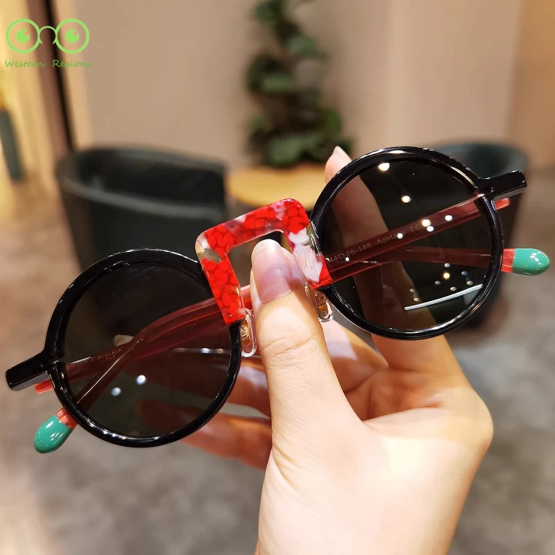 2025 new high quality retro round frame sunglasses men and women boards multi-color fashion anti-polarized sunglasses UV400