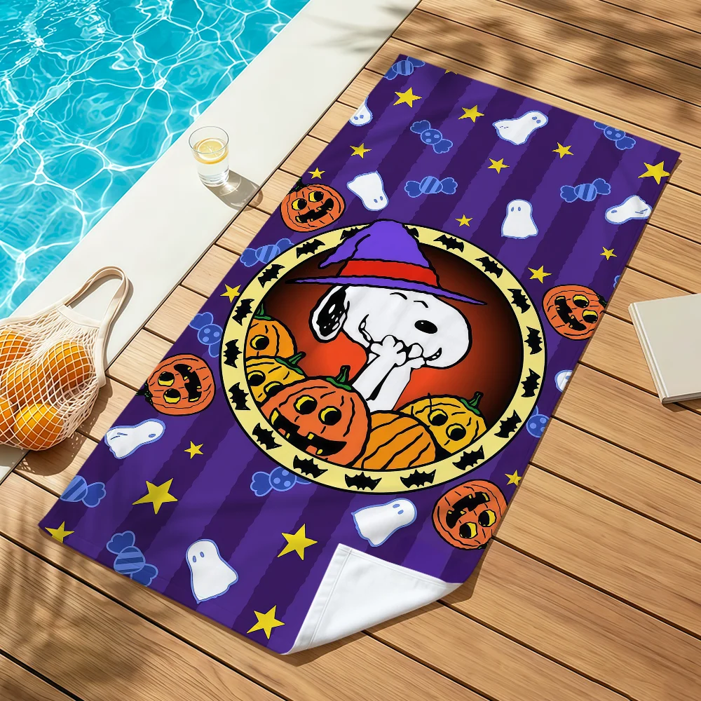 Halloween Spooky Dog Towel Beach Towels Soft Quick Dry Pool Towel For Travel S-S-S-Snoopy-Y Gym Bathing Spa Camp Sport Gift