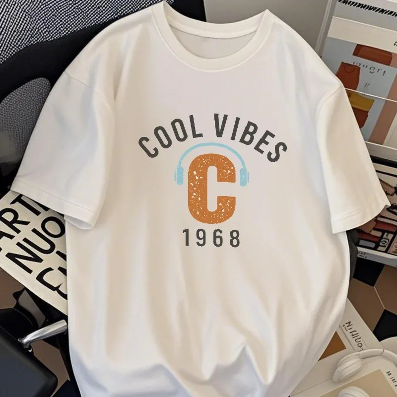 تيشيرتات قطنية بأكمام قصيرة موديل 2025، طباعة كرتونية لطيفة، رقبة دائرية قابلة للتنفس، بلوزة فضفاضة غير رسمية كبيرة الحجم للجنسين #1