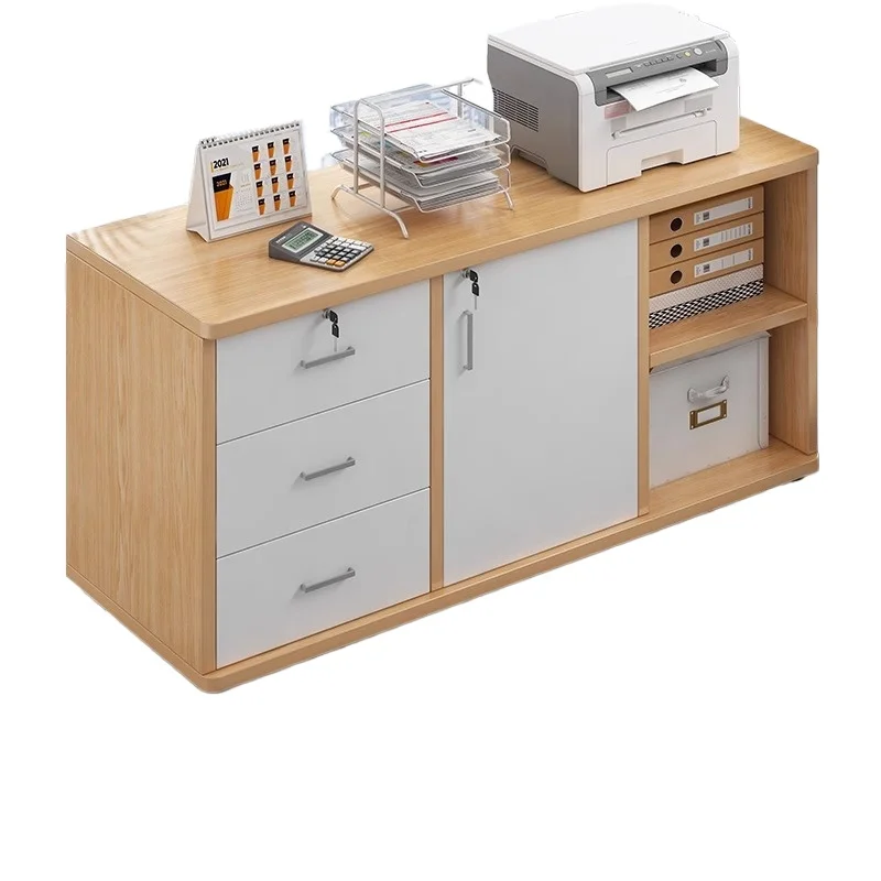 

Cream style dining side cabinet integrated against the wall Household kitchen Living room storage cabinet Modern simple locker