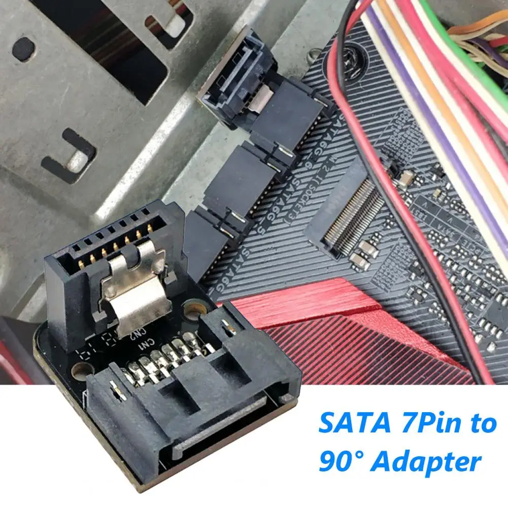 

Motherboard Header Fast Lossless Plug Play Motherboard SATA 7Pin 90 Degree Angled Mini Internal Connector for SSD