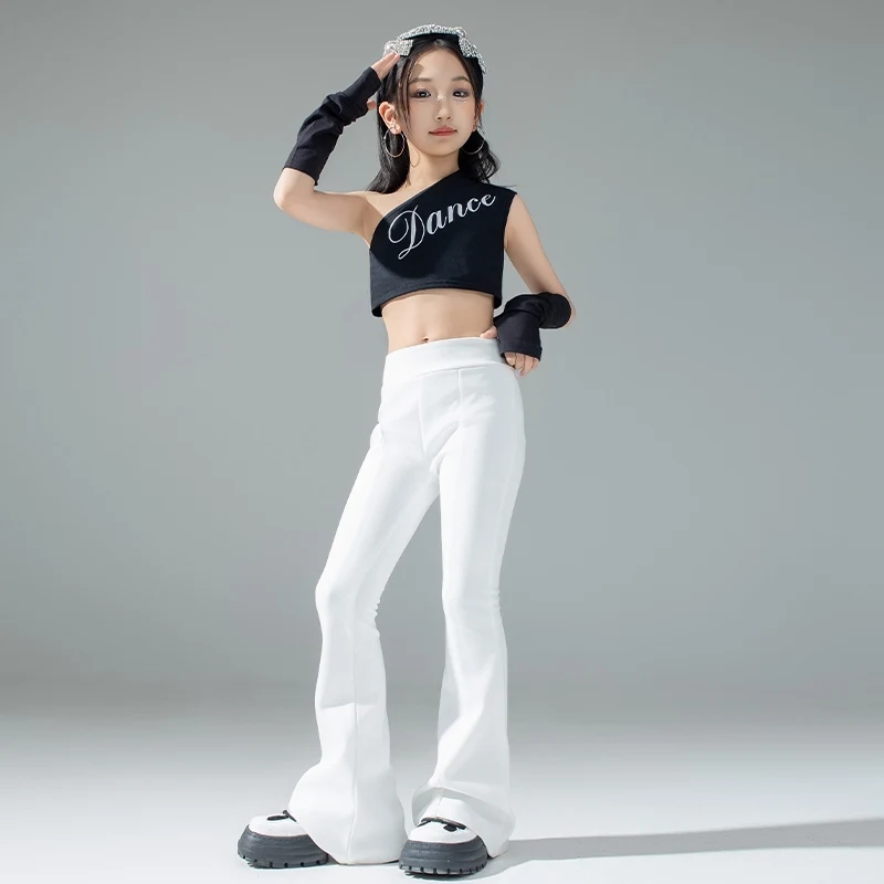 แฟชั่นเด็กKpopชุดสาวแจ๊สเต้นรําเครื่องแต่งกายเด็กHip Hop Danceเสื้อผ้าStreet Danceชุดเวทีเสื้อผ้าDW10704