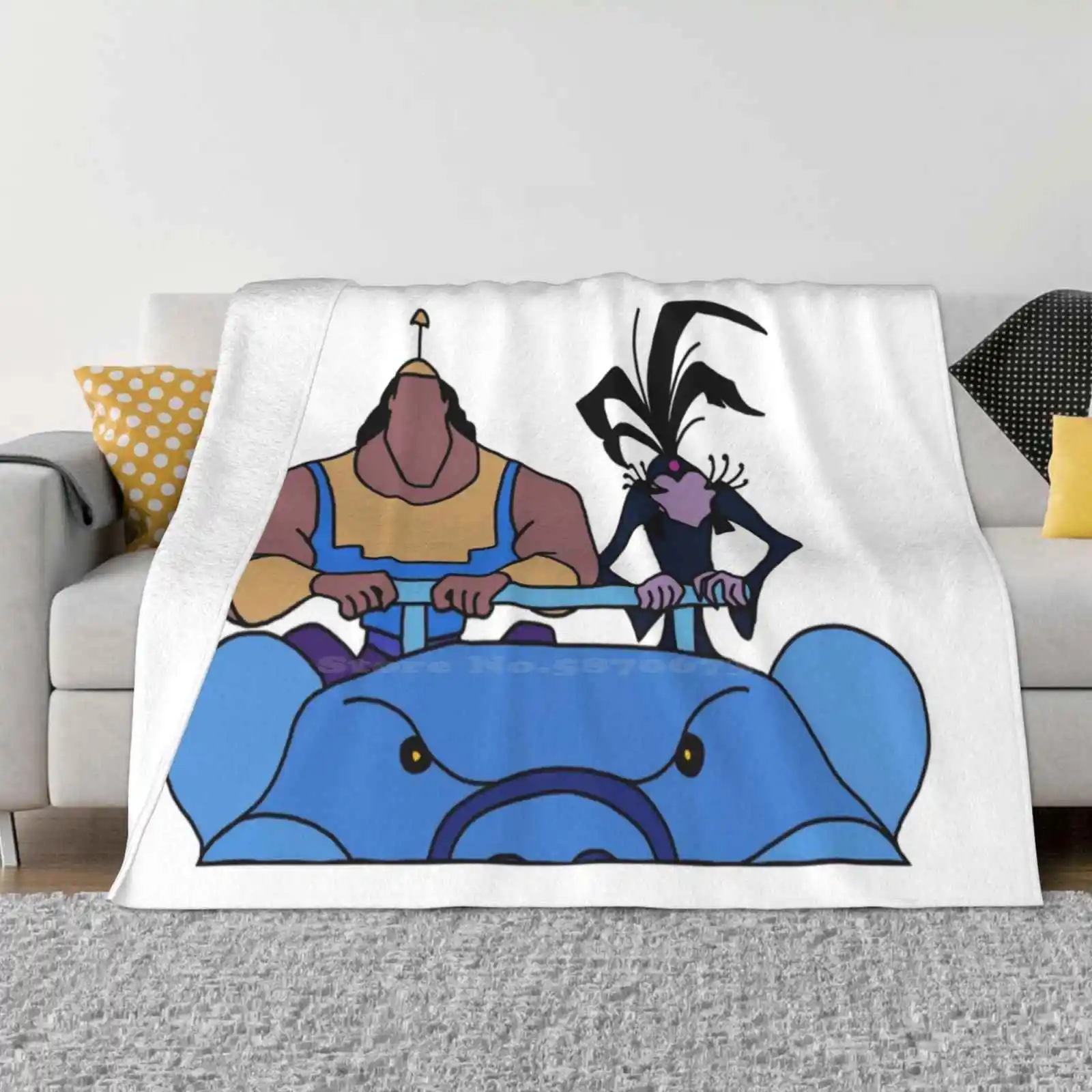 Kronk And Yzma-Emperor'S New Groove Soft Warm Light Thin Blanket Kuzco Kronk Emperors New Groove Yzma Llama Movie Funny Kuzko