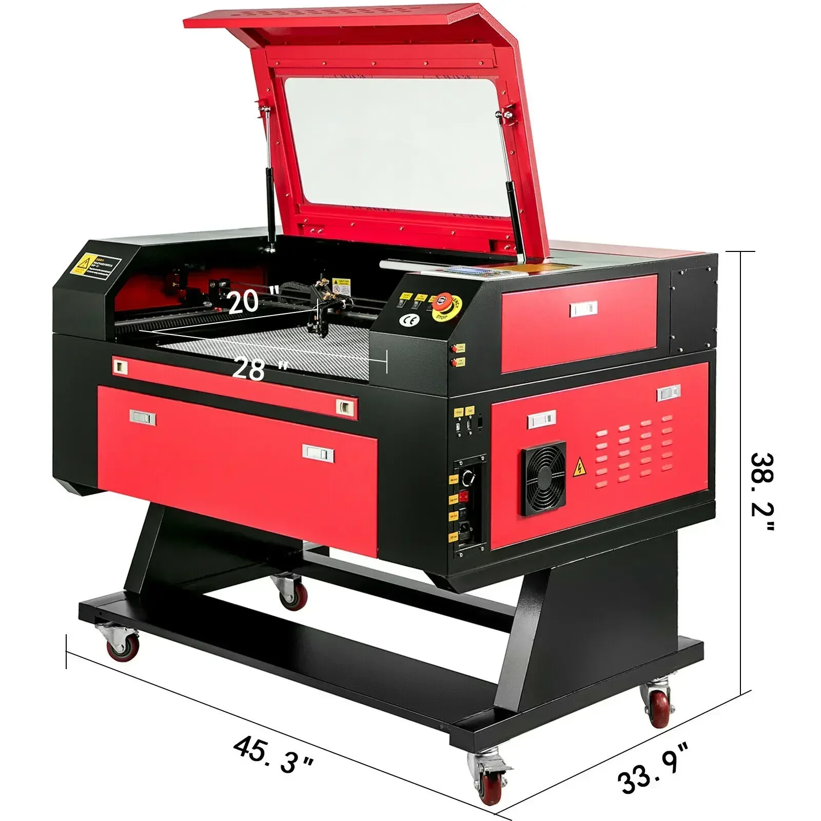 VEVOR Lasergraveerder 60/80/130W CO2 Lasergraveermachine RUIDA Board Compatibel met Lightburn Laser buis Houtbewerking Gereedschap