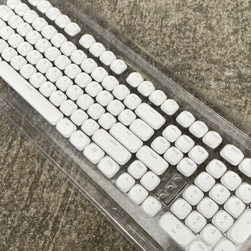 

Black and White Keycap Set Cross Switch ABS Low Profile Keycap Custom Personalized Ultra-thin Key Cap for Mechanical Keyboard