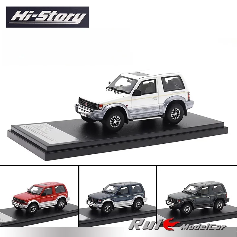 1:43 Mitsubishi Pajero WIDE XR-II 1991 SUV off-road resin model, boys collection decoration toy, children\'s holiday gift.