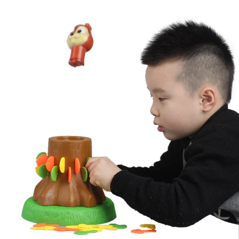 Fun Squirrel Bouncing Party Tricky Board Game Pirate Bucket Table Game Parent-child Interactive Educational Toys Kids Gifts