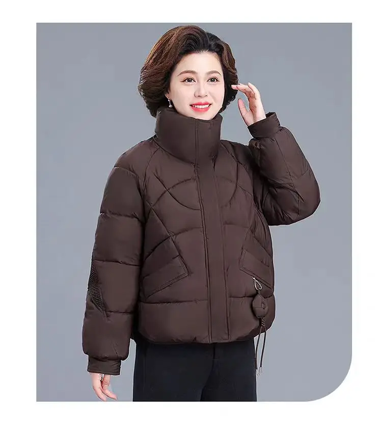 Dames donsjassen losse effen capuchon 90 witte eendendons vrouwelijke donsjack middellange warme jas herfst winter 2025