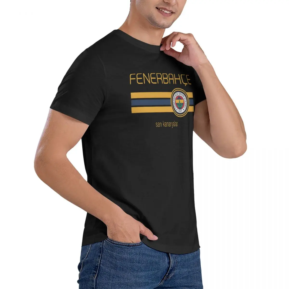 Men\'s T-Shirts Super League Casual Pure Cotton Tee Shirt Short Sleeve Fenerbahce T Shirt Crewneck Clothes Gift Idea