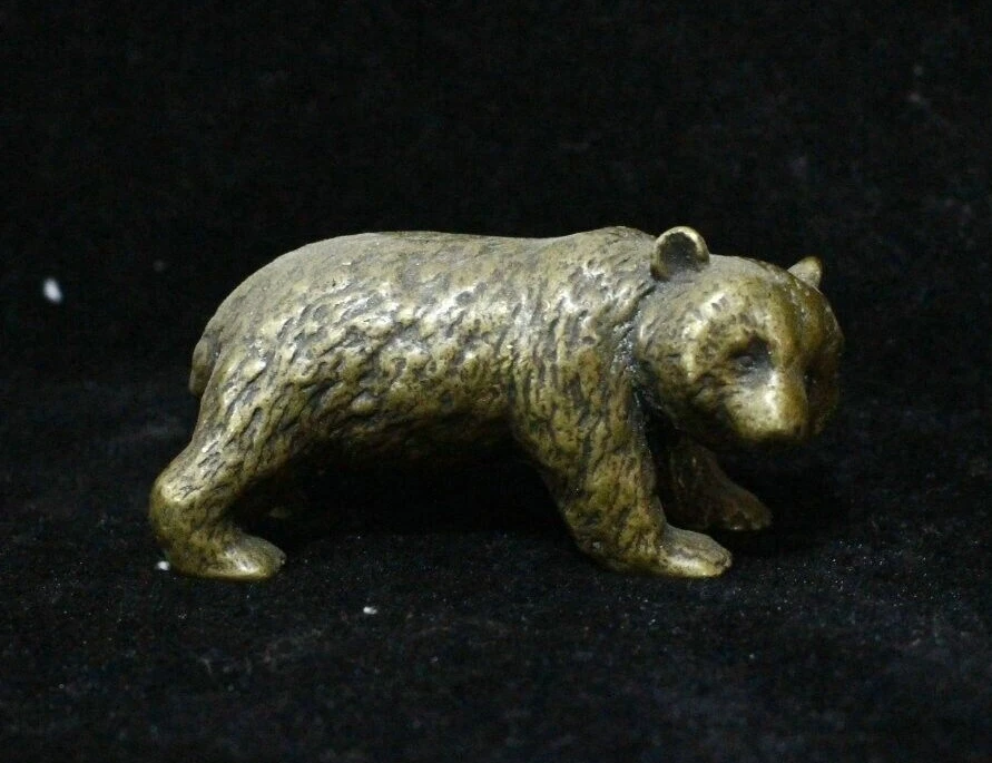 

China Chinese Folk Fengshui Bronze Animal Bear Statue sculpture