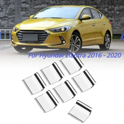 7Pcs/Set ABS Chrome Car Door Window Switch Lift Button Cover Trim for Hyundai Elantra 2016 - 2020 Accessories