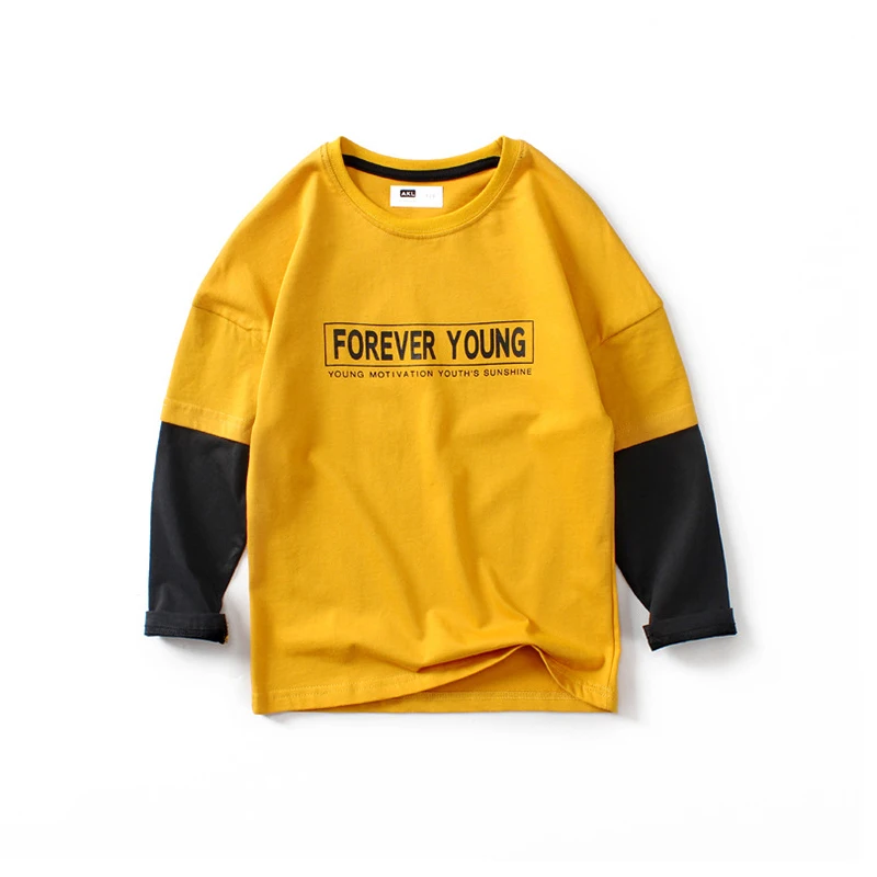 IENENS Kids Long Sleeve T-shirt Clothes Clothing Children Boys Sweatshirts T-shirt Gilrs Cotton Casual Tees Tops Fit 5-15 Years