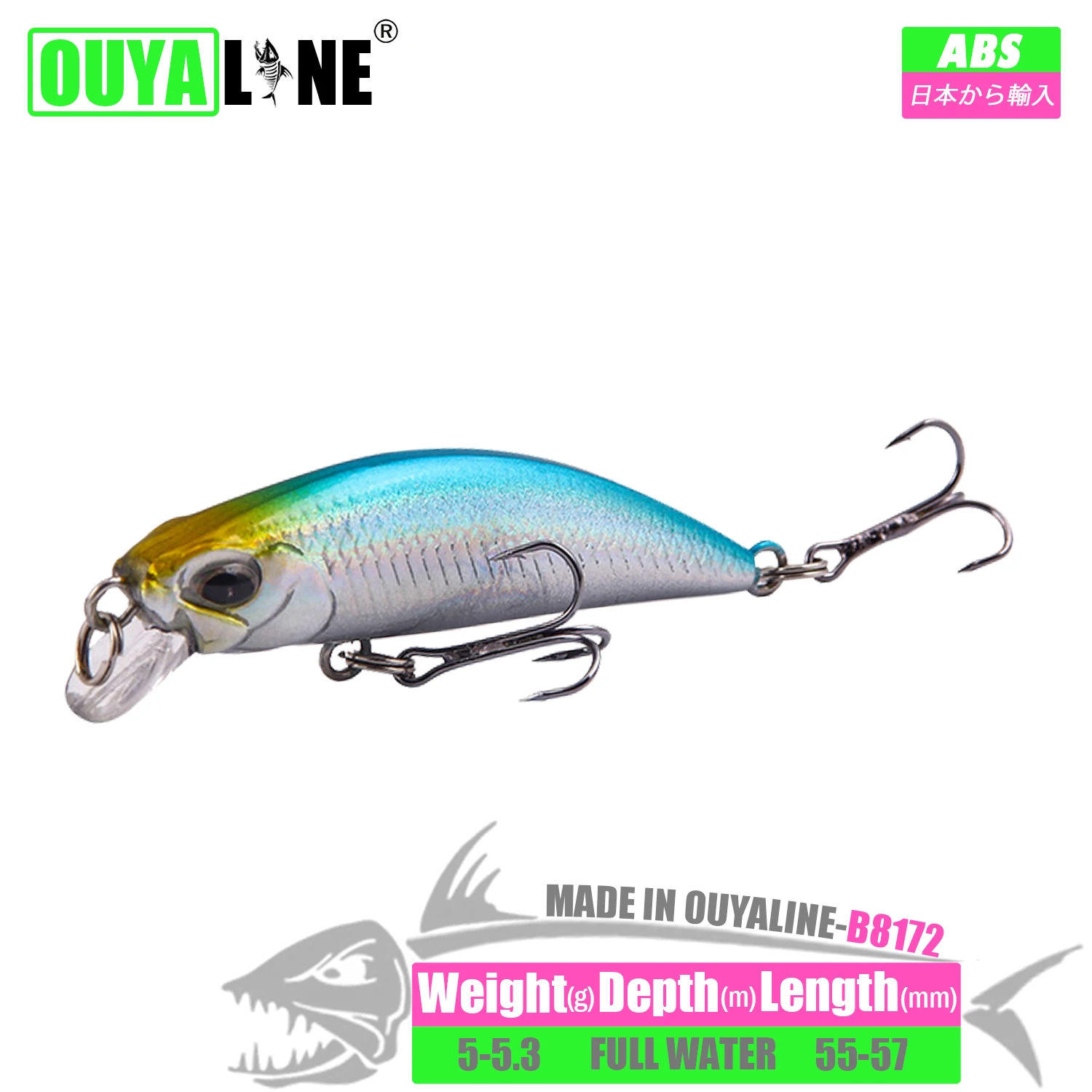 

Fishing Lure Minnow Sinking Hard Bait Weights 5-5.3g 55-57mm Isca Artificial Pesca Full Water Pike Fish Baits Accessoires Tackle