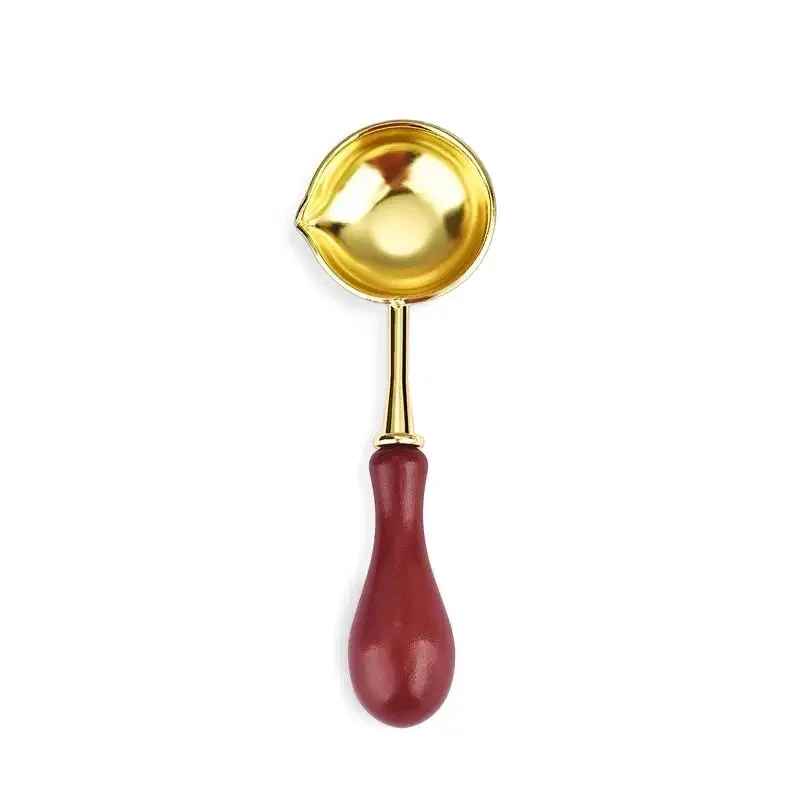 Wax Seal Stamp Set Lacquer Furnace Solid Wood Stove Fire Paint Seal Supplies Wax Spoon Sealing Wax Melting Pot Craft Supplies