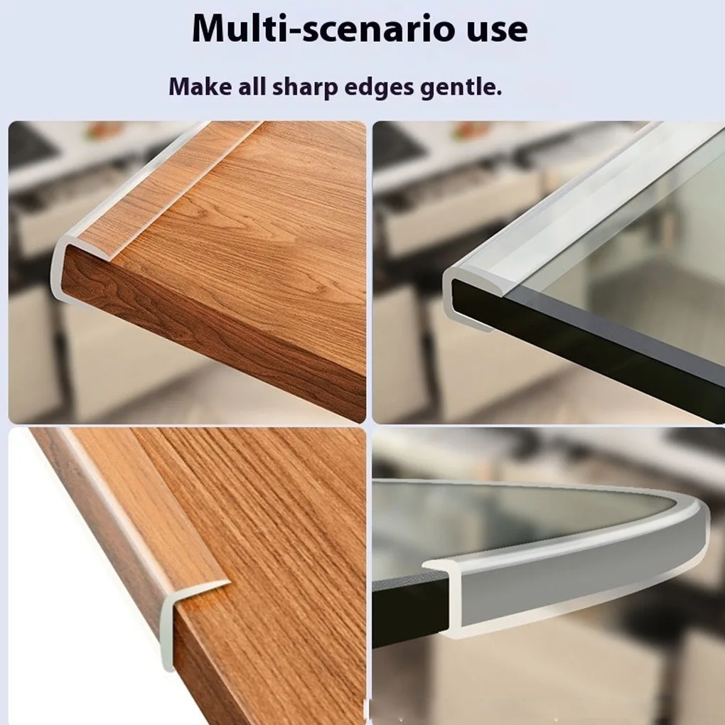 4 미터 9/11/13mm 투명 실리콘 아기 보호 스트립 안티범프 어린이 안전 테이블 가장자리 가구 보호대 코너 보호대