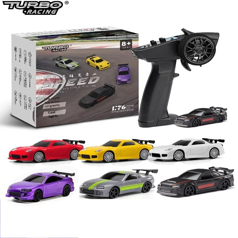 TURBO RACING 1:76 miniature full-scale C71C72C73C74 remote control electric drift sports car toy