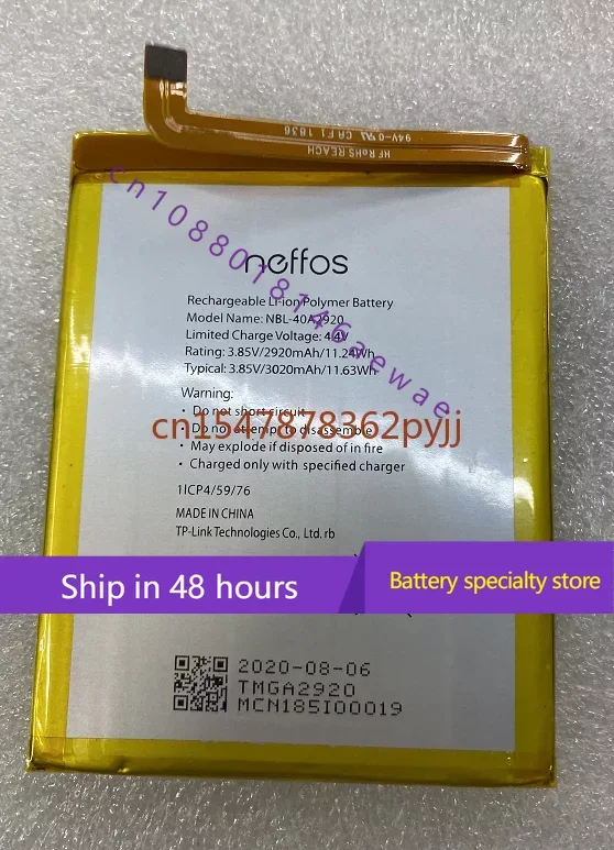 For TP-Link/Neffos C9A Tp706a Tp706c Mobile Phone Battery NBL-40A2920 Battery