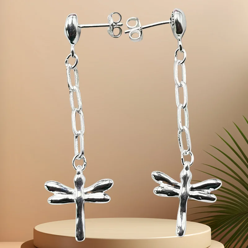 2023 UNO earring Venda Quente Espanha de Alta Qualidade Exquisite Mulheres Dragonfly Brincos Romantic Jewelry Gift Bag