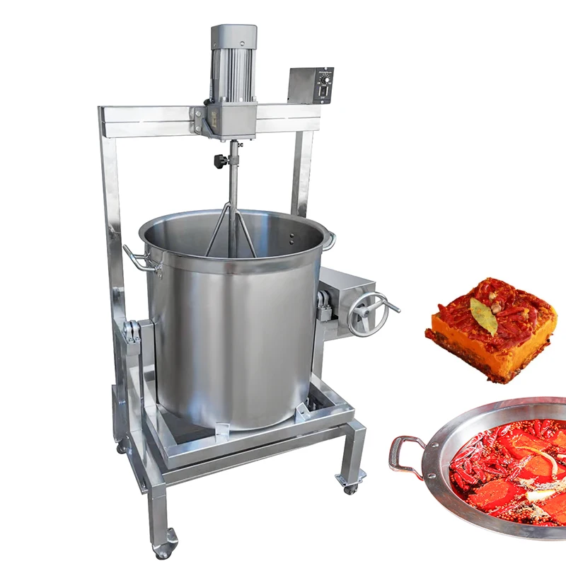 

Multi-function Automatic Garlic Syrup Bean Paste Porridge Hot Pot Bottom Material Blender Frying Machine