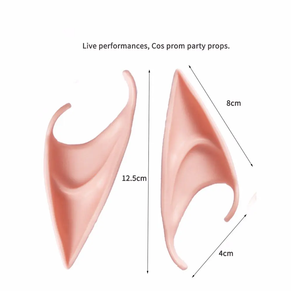 Soft Emulsion Women  Toys Gift Prom Party Props Halloween Decoration Cosplay Costume Accessories Angel Ears Latex Elf Ears