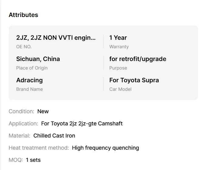 Adracing 272 Camsha…