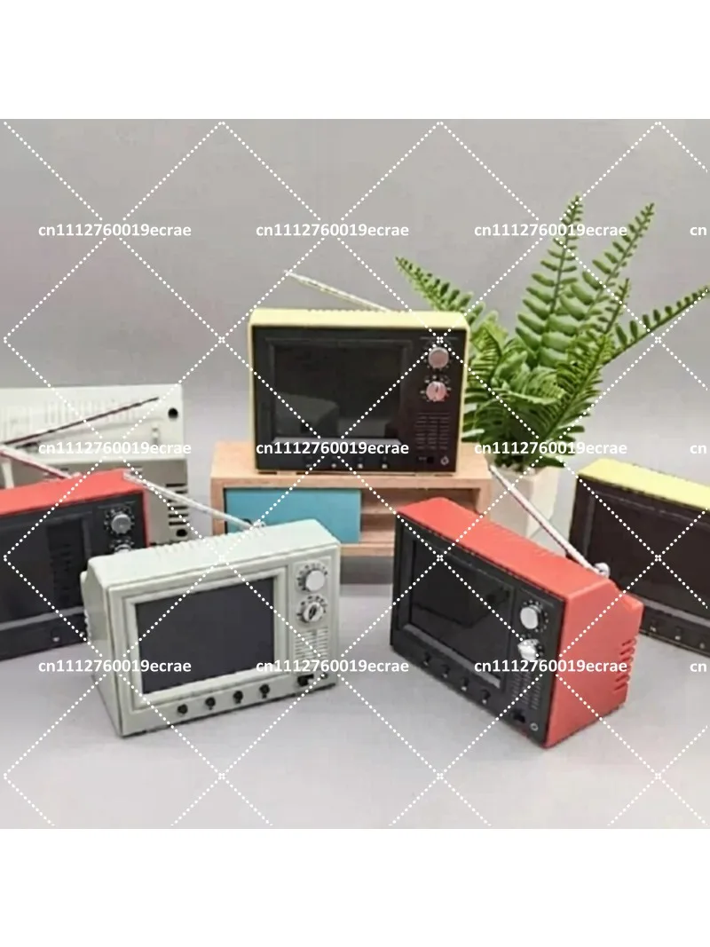 Mini Video Player Retro TV Ornament Home Decor Living Room Display Practical Craft Model