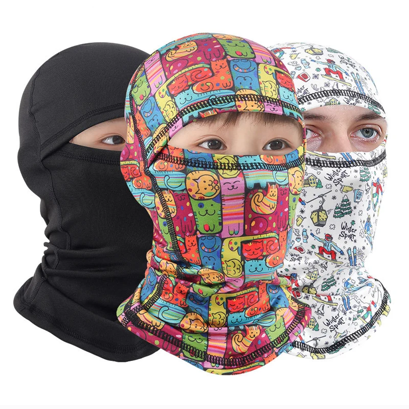 

Men Women Kids Balaclava Hat Winter Fleece Warm Motorcycle Windproof Face Bandana Cycling Headgear Full Face Caps Ski Mask