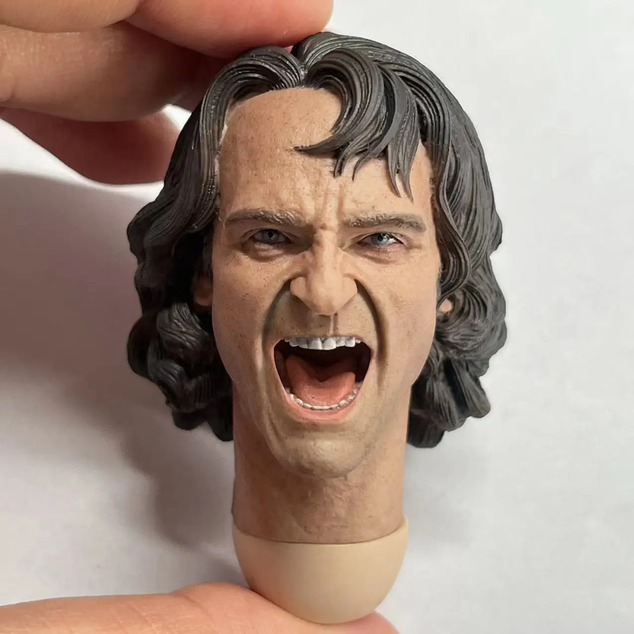 

1/6 Joaquin Laughing Head Sculpt PVC Crazy Clown Head Carving Model Fit 12'' Male Soldier Action Figure Body