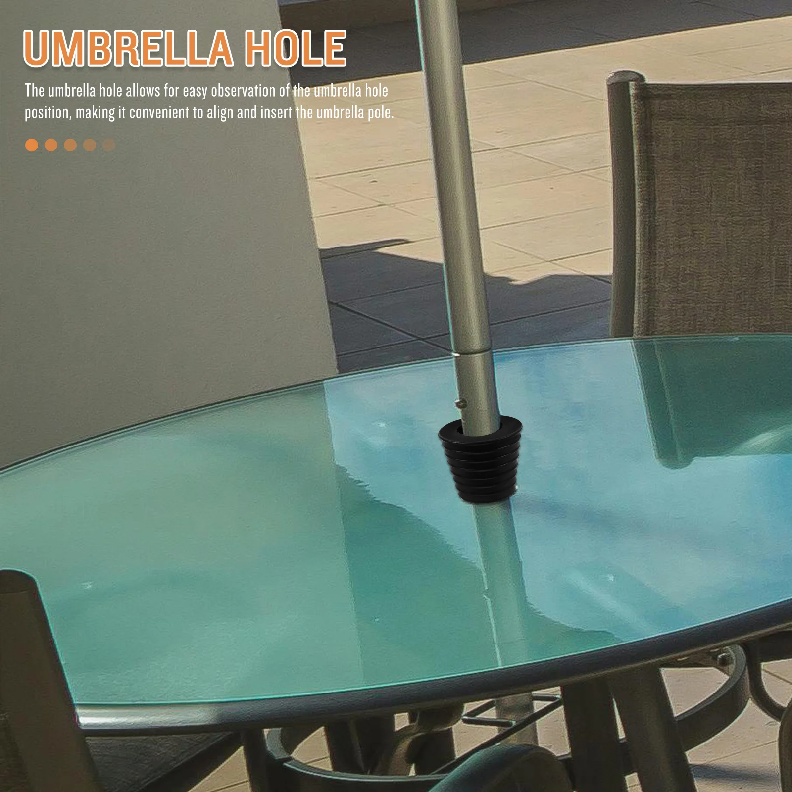 2 Pcs Sun Umbrella Protective Cover Fixing Plug Patio Table Hole Insert Umbrellas for Rain