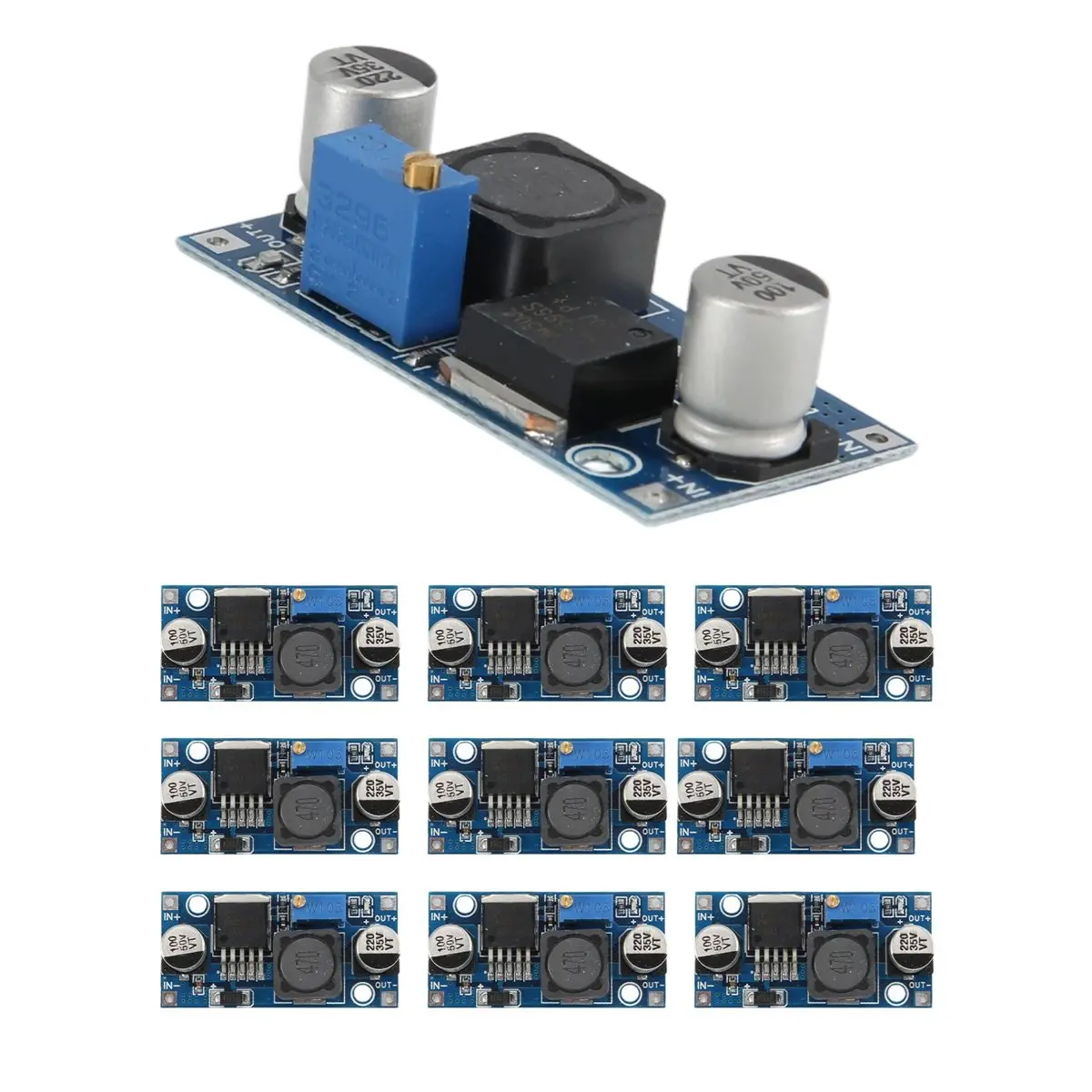 [N82R] 10Pcs DC-DC Power Supply Module 3A Adjustable Step-Down Module 1.5-35V Power Supply Module