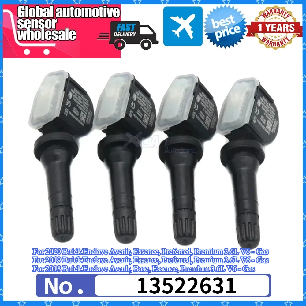 

TPMS Tire Pressure Sensor Monitoring System Sensor For Cadillac CT6 XT4 XT5 XT6 For Chevrolet Traverse 433Mhz 13522631 13516165