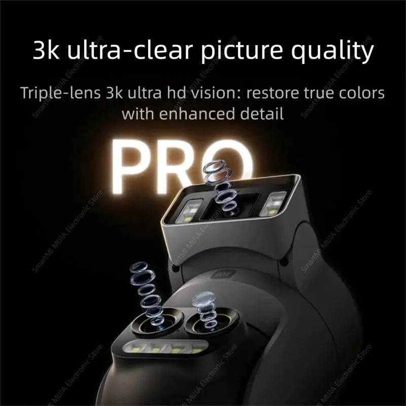 กล้องวงจรปิดอัจฉริยะกลางแจ้ง XIAOMI รุ่นใหม่ 4 Pro รุ่นซูมกล้องสามตัว 360 องศา °   5MP 3K, ซูมไฮบริด 9 เท่า, IP66, รุ่นภาษาจีน พร้อมอะแดปเตอร์