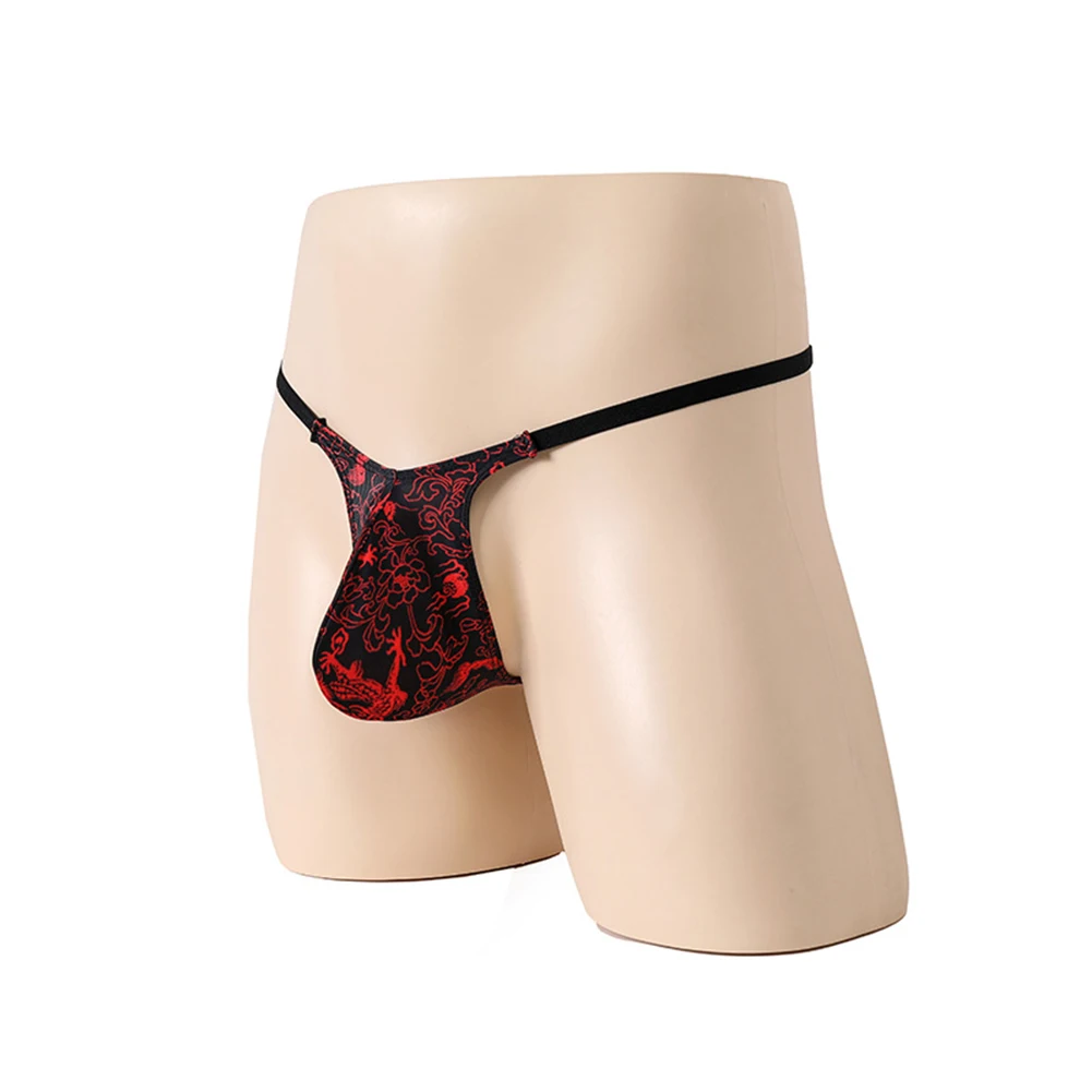 

Comfortable Fashion High Quality Daily Mens Underpants Briefs All Season.Polyester Bulge Pouch G String Low Waist Print