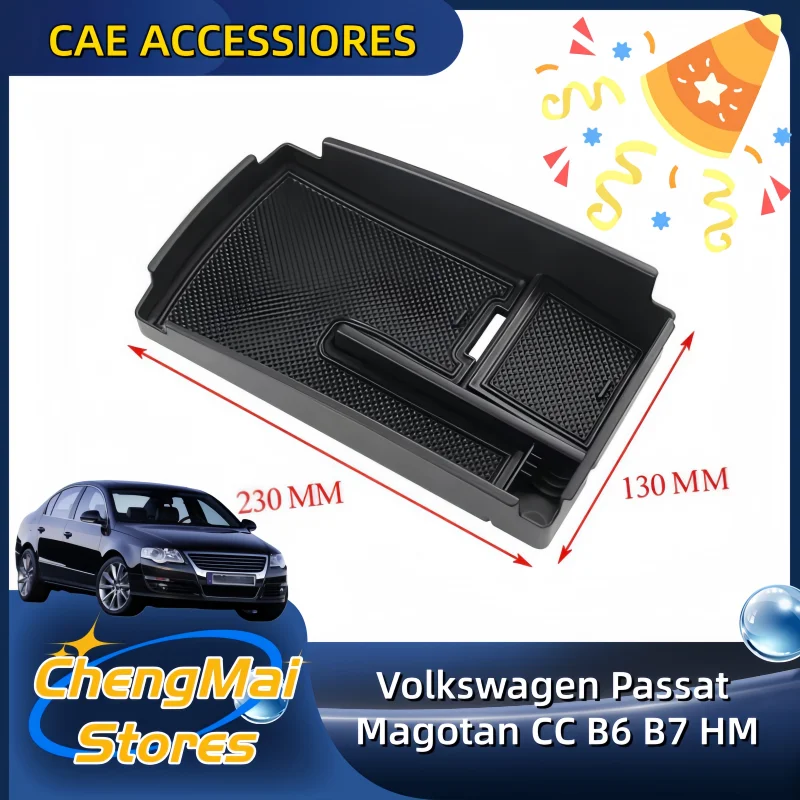 

Fit For Volkswagen Passat Magotan CC B6 B7 HM YAQUICKA Car Interior Front Console Armrest Box Storage Tray Container Holder
