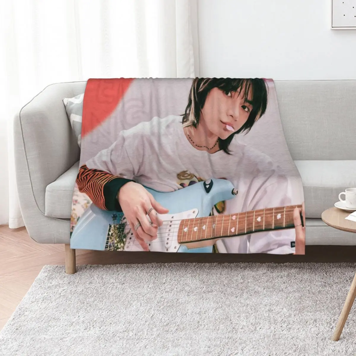 

beomgyu Throw Blanket Flannel Soft Plush Plaid For Decorative Sofa Decoratives Blankets