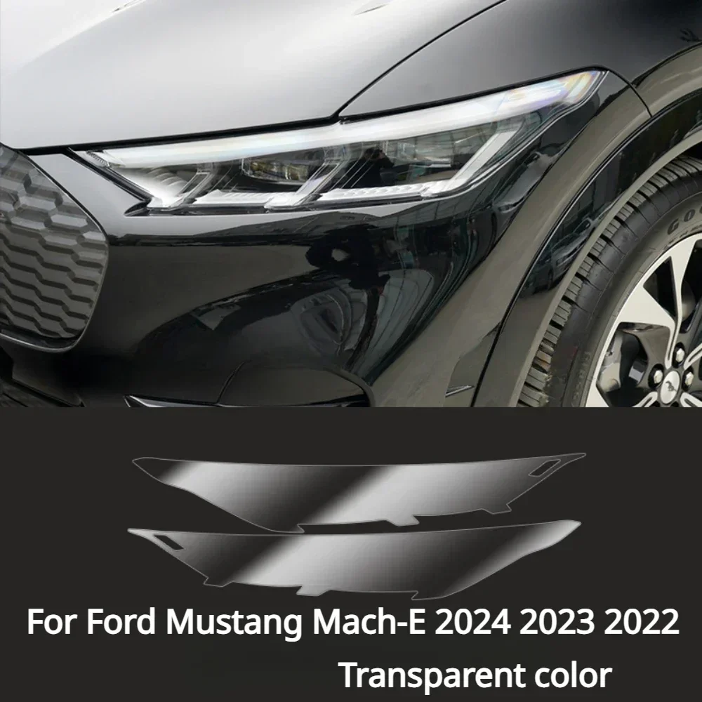 For Ford Mustang Mach-E 2024 2023 2022 Car Exterior Accessories Headlight Anti-scratch TPU Protective Anti-scratch Repair film