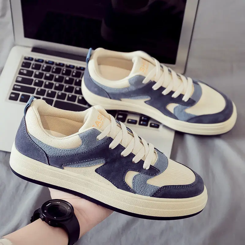 Spring 2025 New Men's Canvas Shoes Trendy Student Versatile Sports Casual Board Shoes Version White Popular Sneakers