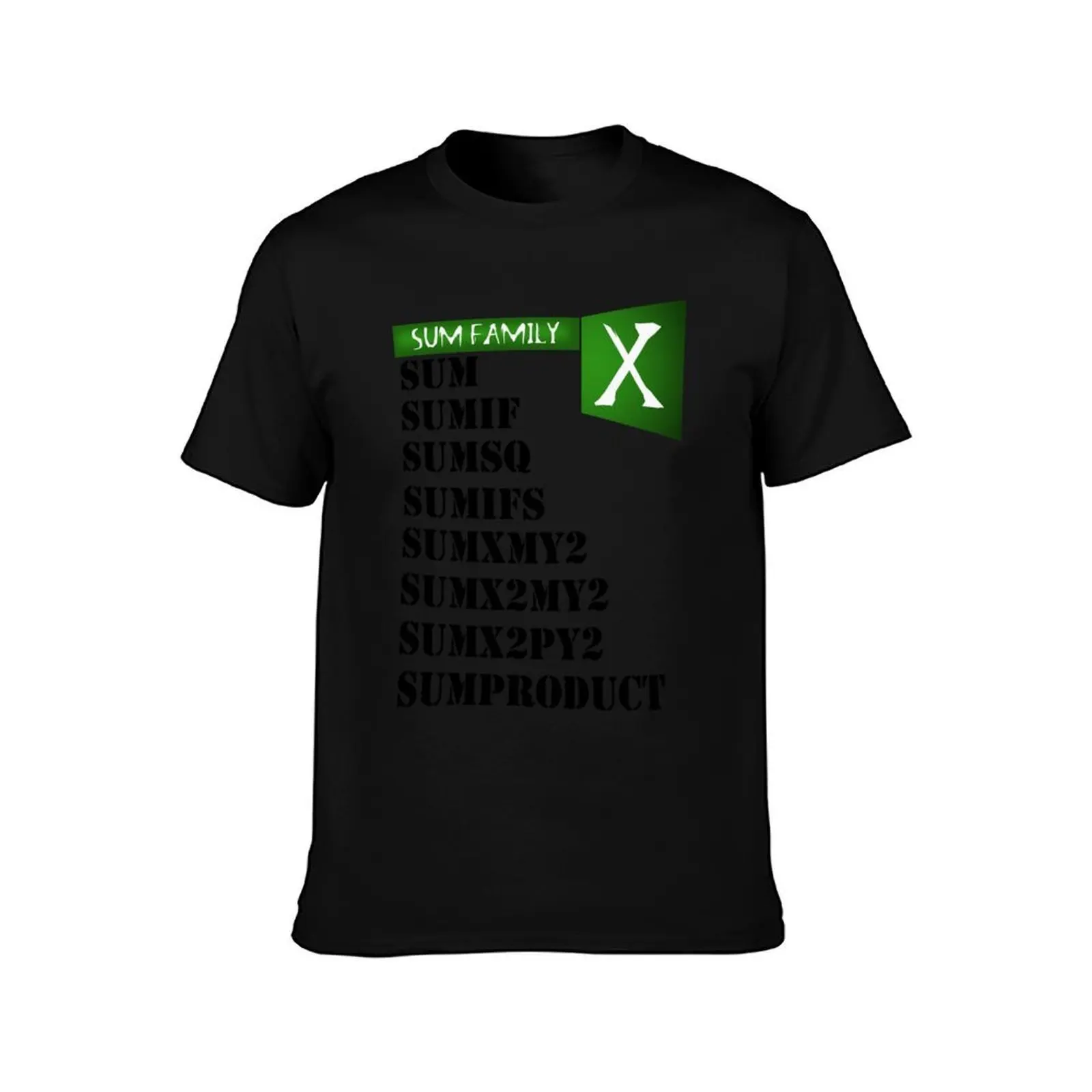Sum family in excel T-Shirt Summer Casual Loose T-Shirt