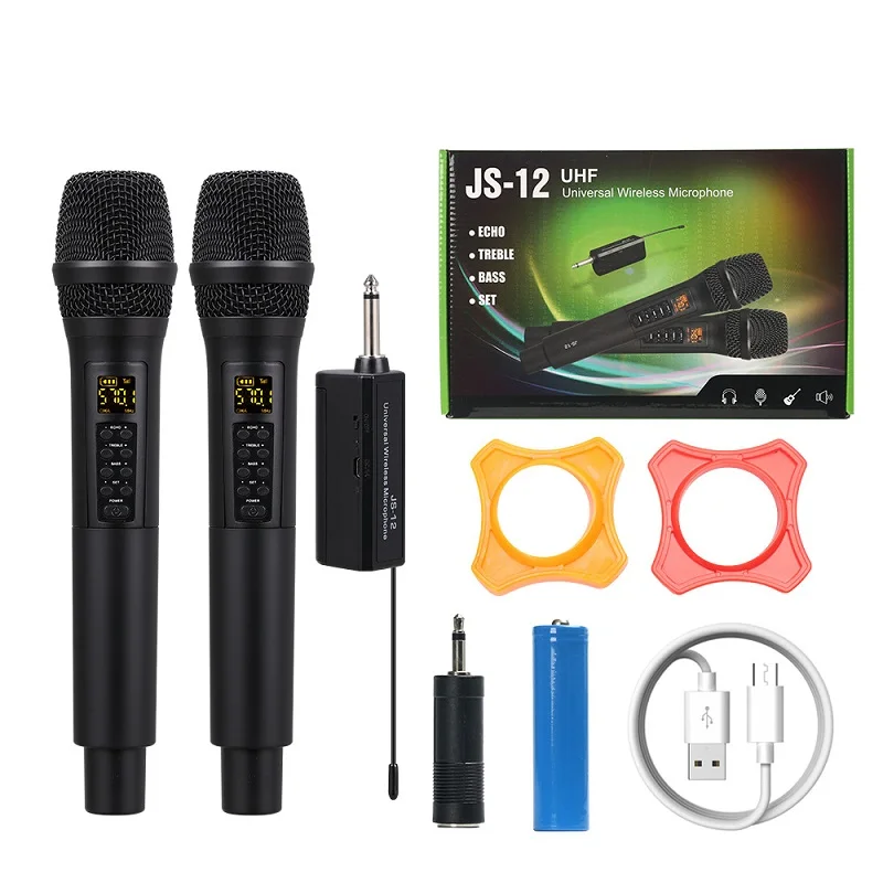 Wireless Microphone Rechargeable U Segment Stereo With Reverb Stage Home Entertainment Family Wedding Teaching Karaoke Car