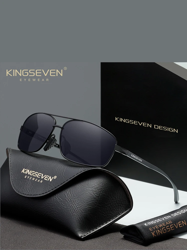 AliExpress KINGSEVEN Fashion Retro Square Pilot Sunglasses For Outdoor Cycling Polarized UV400 Lenses Unisex Eyewear