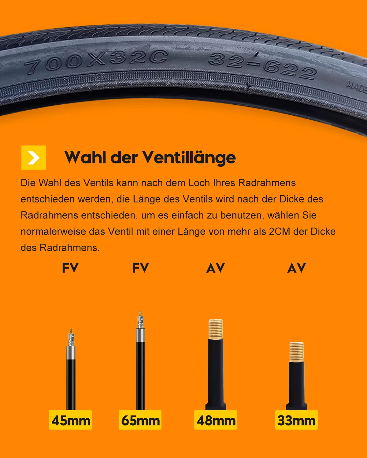 2 stücke CYCLAMI Ultraleicht Kies Fahrrad TPU Innenrohr Reifen Straße MTB 29 Französisch Ventil FV 45mm 65mm Für 700C 32C 35C 37C 40C 47C – Detail 31