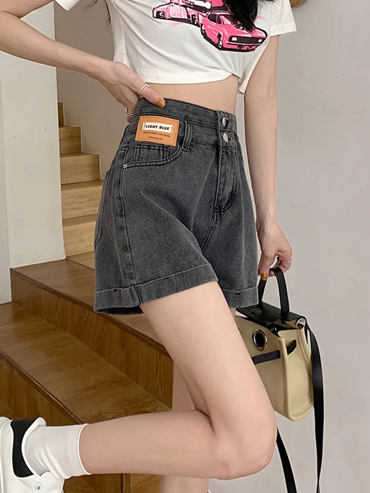 Shorts Womens High Street Fashion Office Lady Chic Tailored Loose Fit Wide Leg Belted Zipper Fly Elegant Urban Commute Style